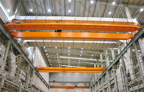 Installation for 2 sets 130t/32t-span28.5m european double girder overhead crane for power plant