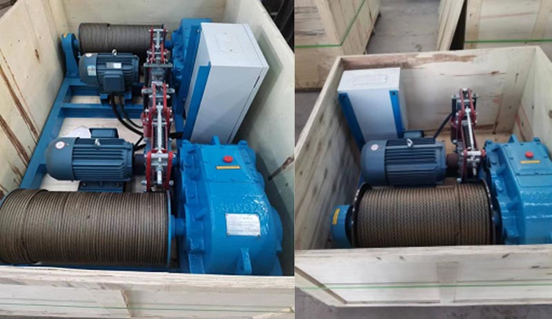 25 sets of electric winches shipped to the Port of Hamburg Germany